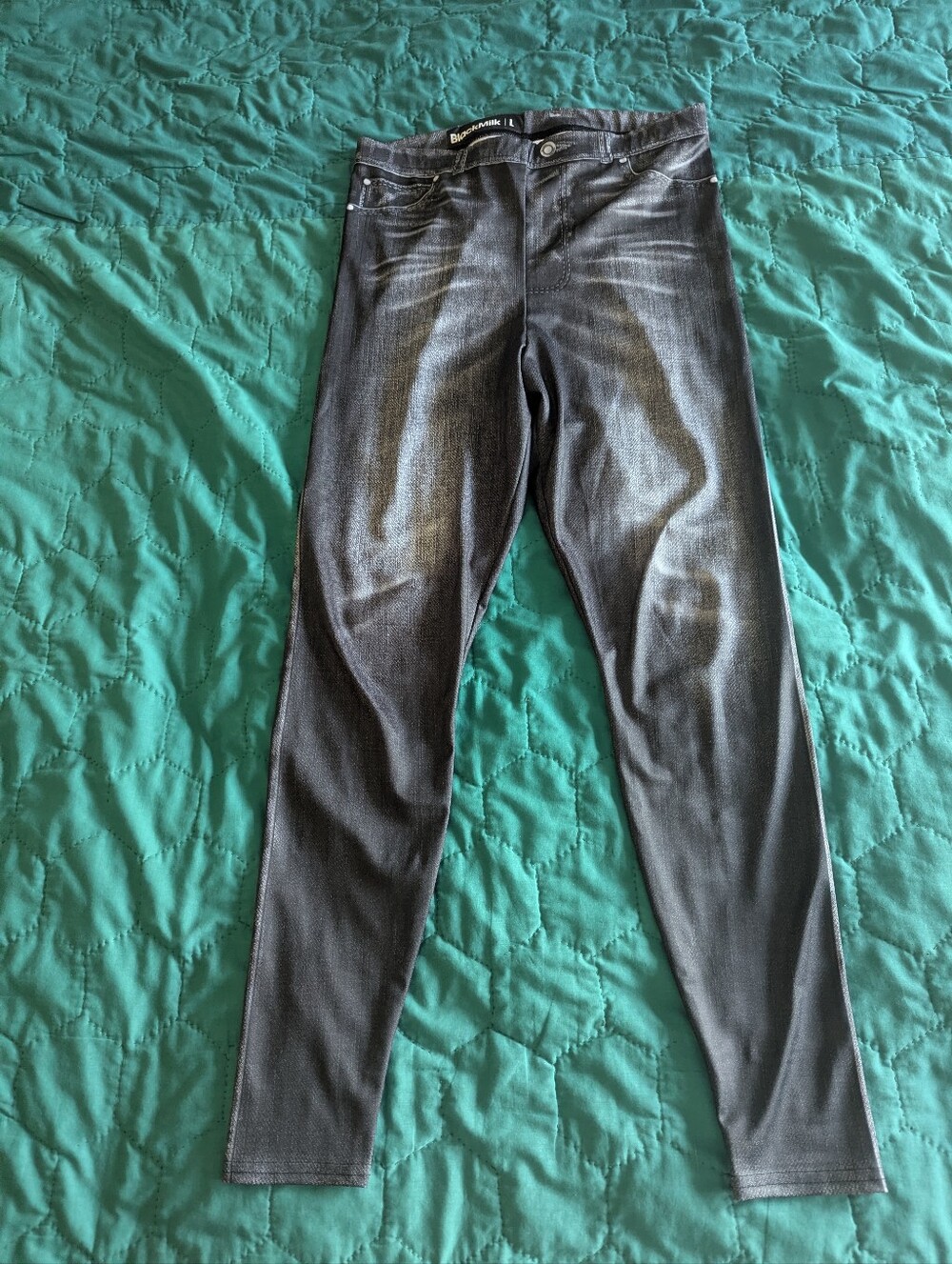 Blackmilk Not Actually Denim Black High Waist Leggings